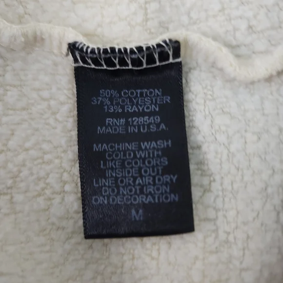 Aviator Nation 5 Stripe Zip Hoodie in Vintage White Medium - Picture 8 of 8